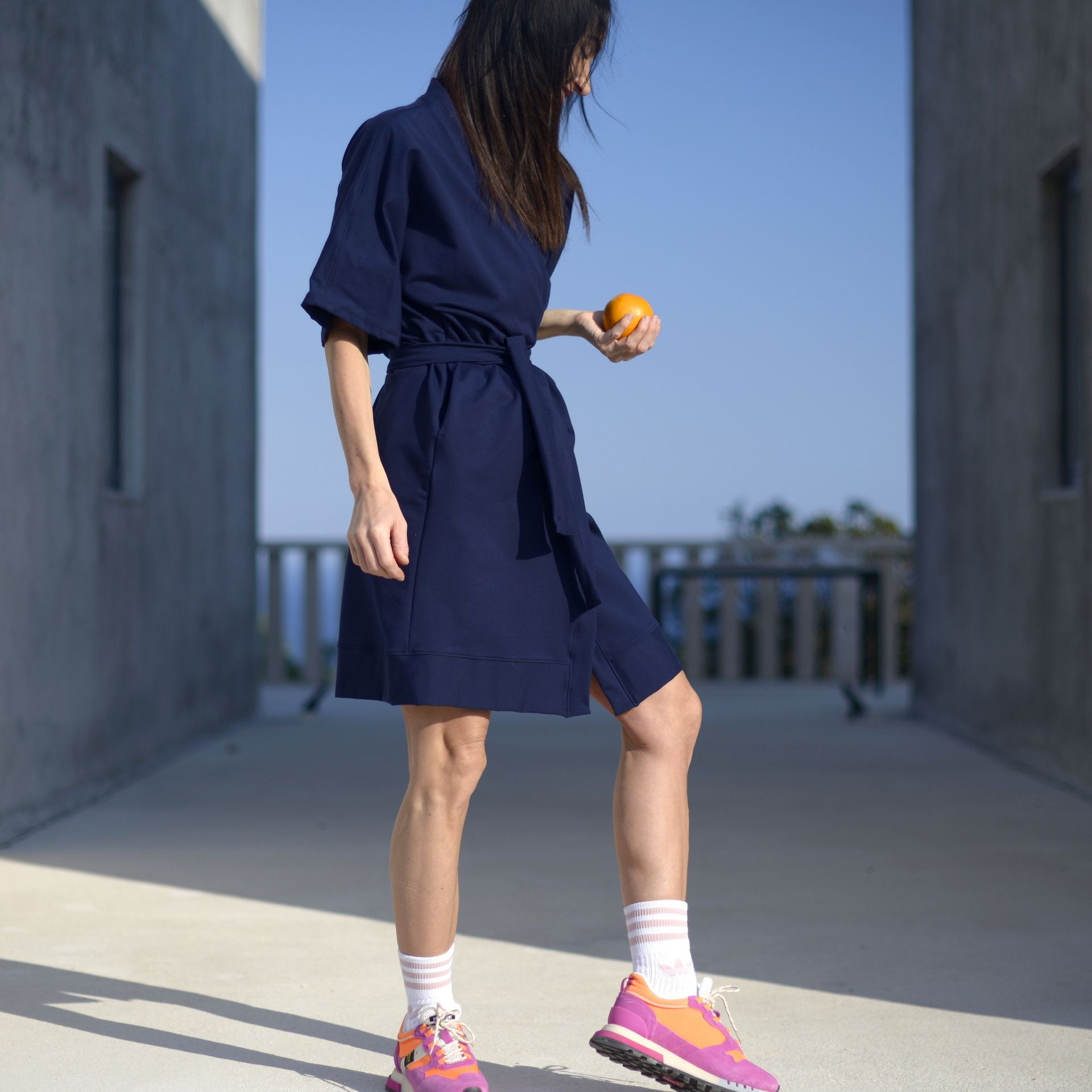 Bioga your local fashion brand - Šaty - Kimono dress- jersey-navy