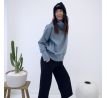 Mikina Fluffy - warm- steel blue