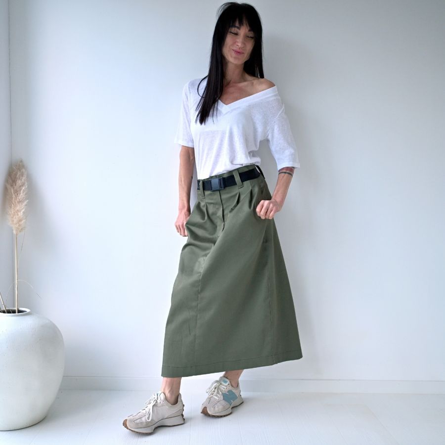 sukně Merci- jeans - KHAKI